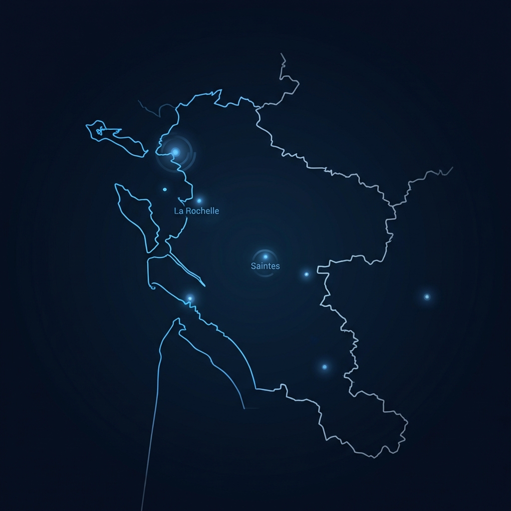 Carte Charente-Maritime Stylisée